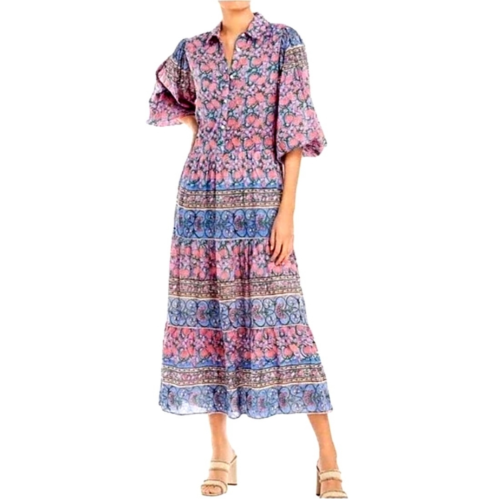 ALICIA BELL Long Sleeve Boho Maxi Dress MEDIUM